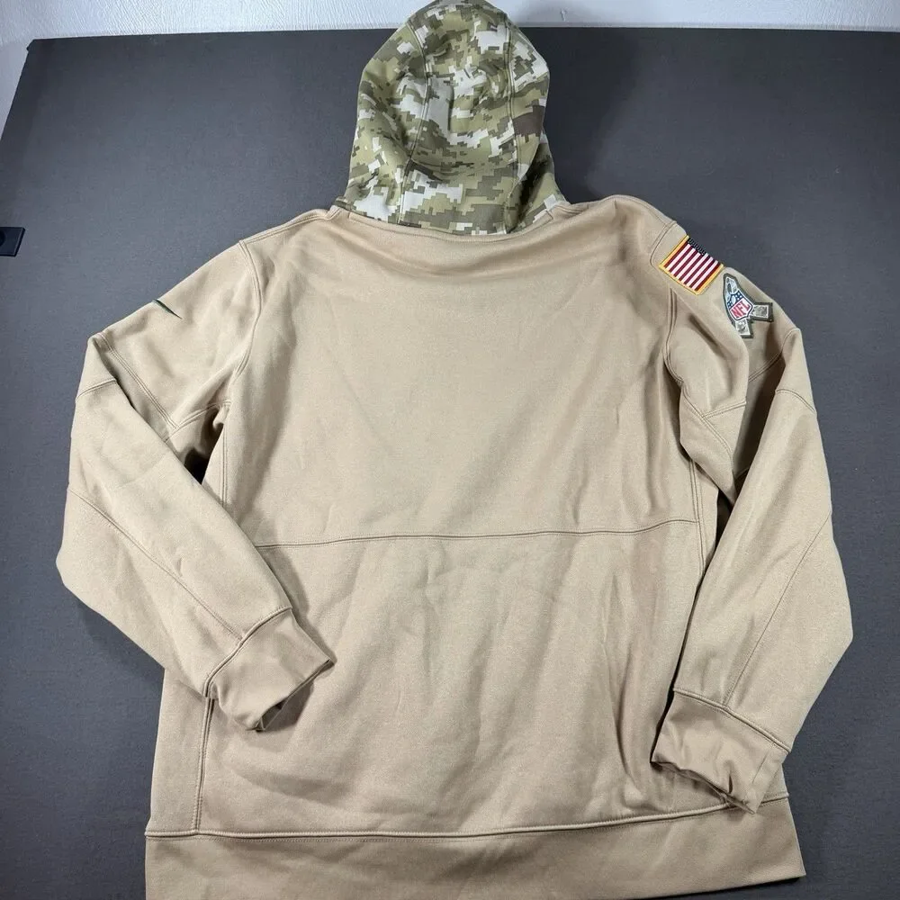 Green Bay Packers Salute to Service Hoodie Mens XL Camo Nike Dri-Fit Sweatshirt